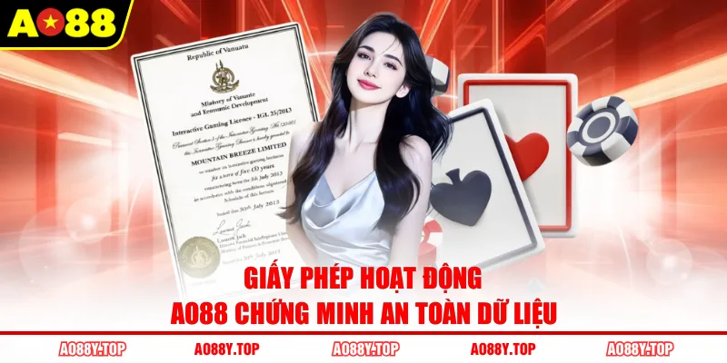 Giấy phép hoạt động AO88 chứng minh an toàn dữ liệu